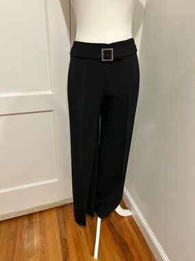 2000s Emporio Armani Straight Leg Wool Blend Pants